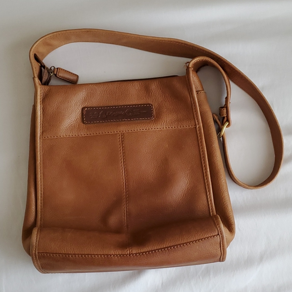 Fossil Tan Leather Shoulder Bag Purse
